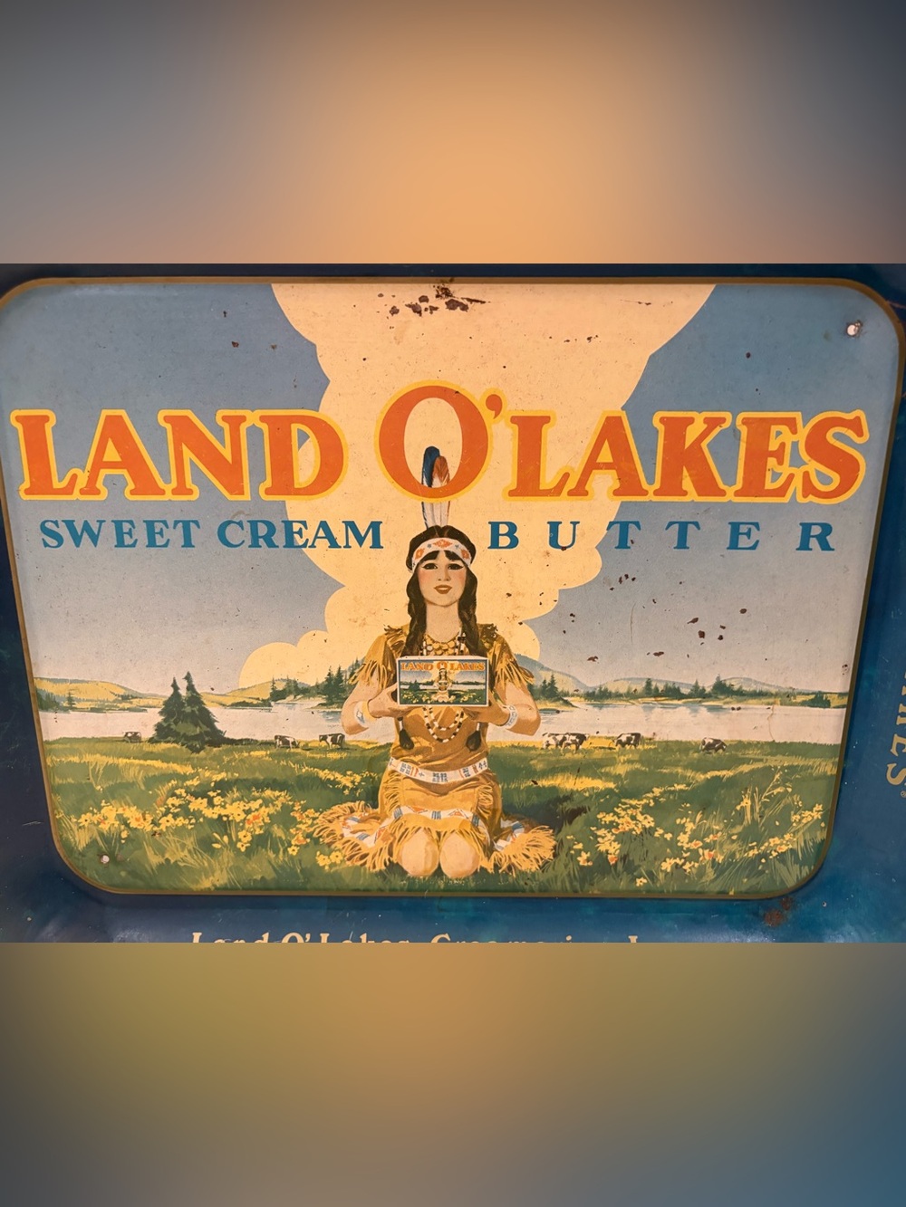 Land O'Lakes Vintage-Decorative Tray - Sweet Cream Butter Artwork - Picture 4 of 7